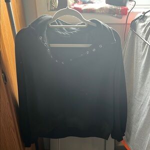 Black buttonHoodie